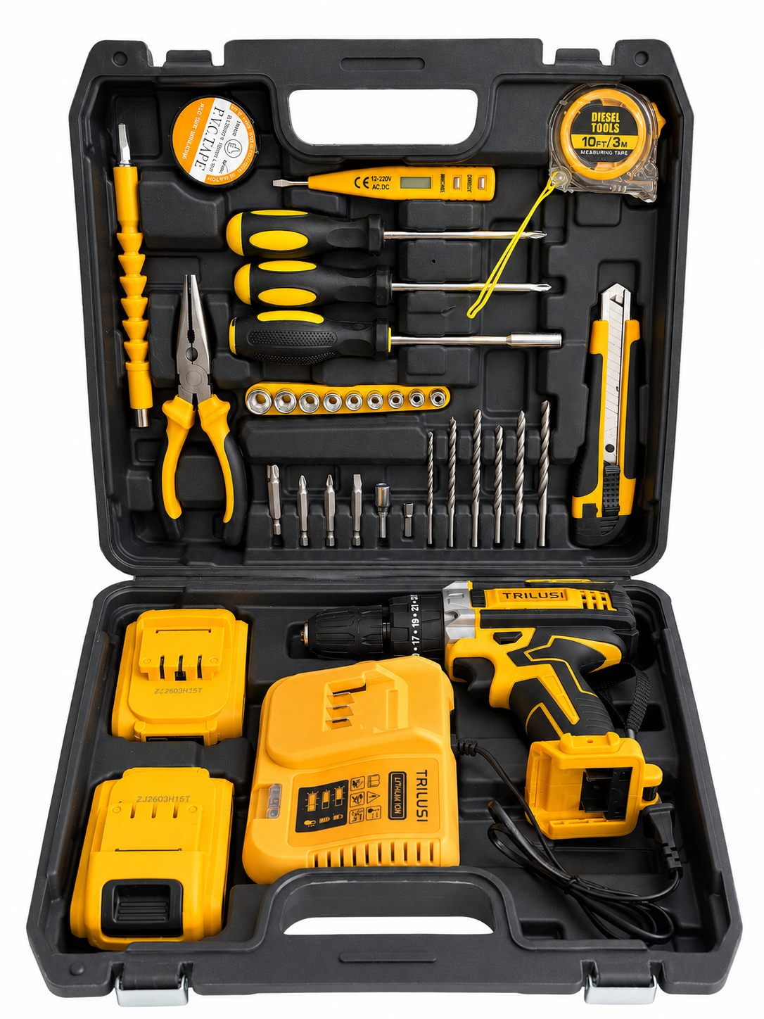 Cordless Drill Kit with 2 Batteries