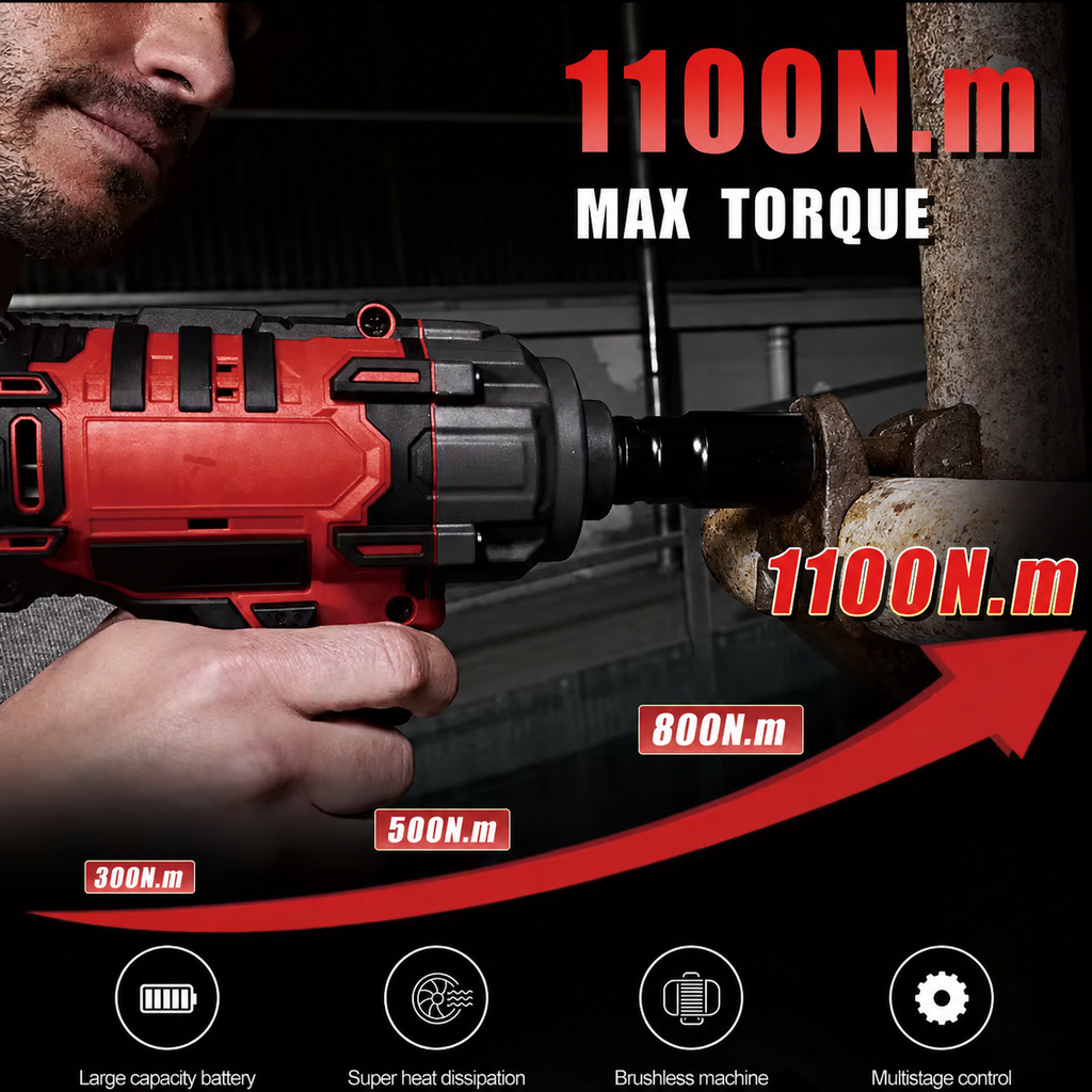 Cordless Impact Wrench – 1100 N·m