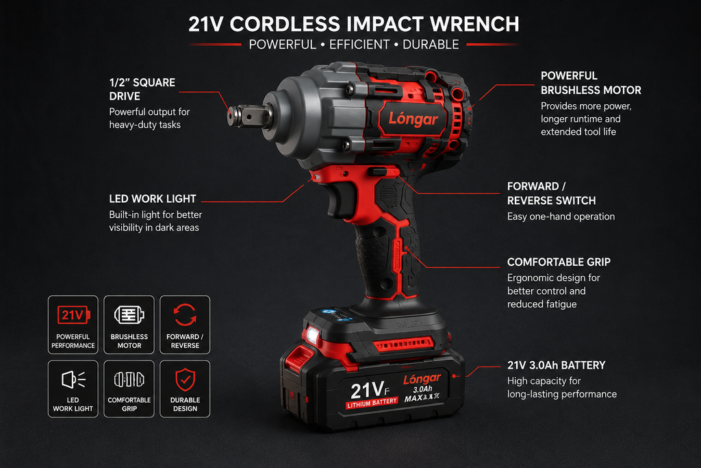 Cordless Impact Wrench – 1100 N·m