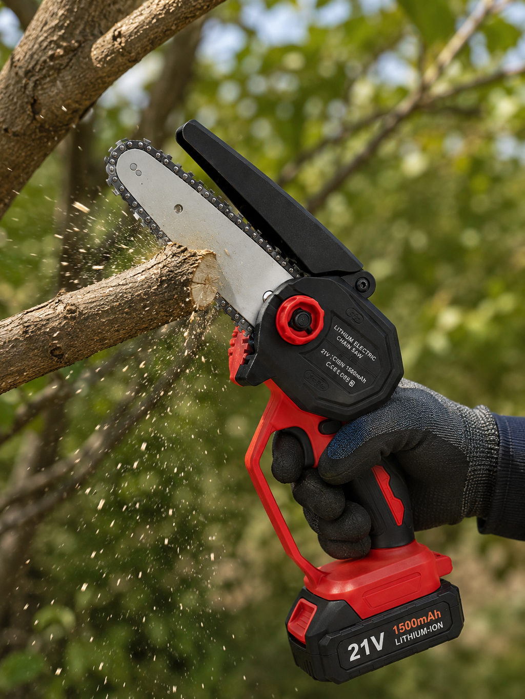 21V Cordless Mini Chainsaw – 8"
