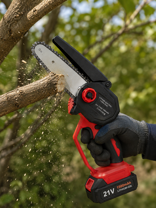 21V Cordless Mini Chainsaw – 8"