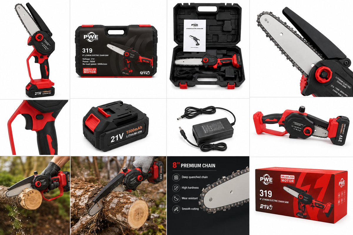 21V Cordless Mini Chainsaw – 8"