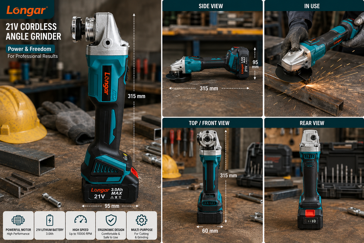 Cordless Angle Grinder Kit – 3.0Ah