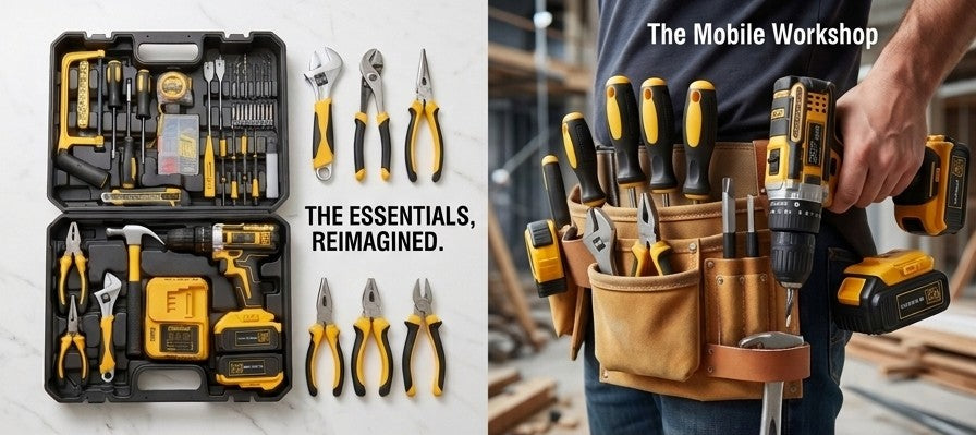 Cordless Drill & 100+ Piece Home Tool Kit Set with 2 Upgrade Batteries, Charger & Carrying Case