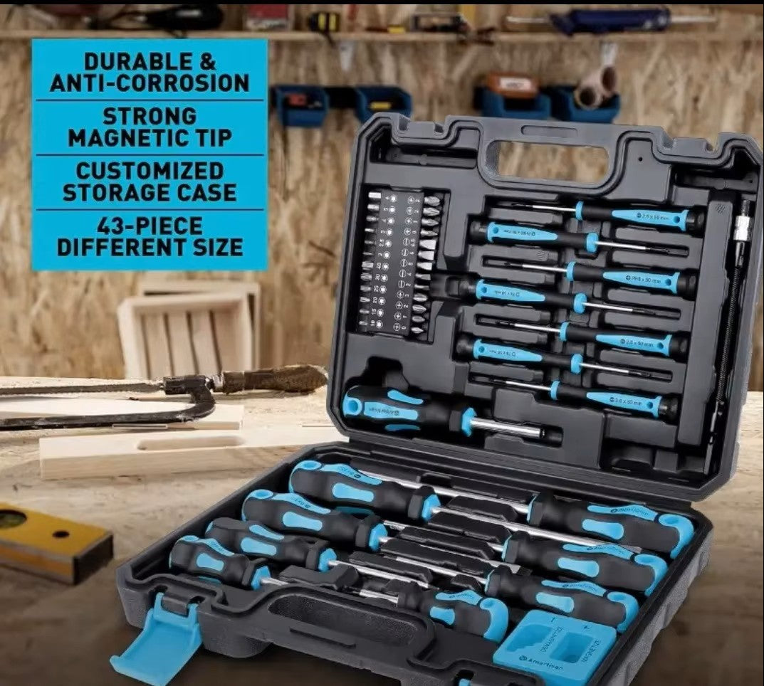 43-Piece Magnetic Screwdriver Bit Set