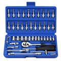 46-Piece 1/4" Socket Set with Ratchet