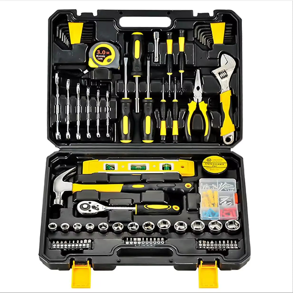 Multi-Purpose 108-Piece Tool Set with Ratchet, Sockets, Wrenches & Screwdrivers – Portable Carrying Case