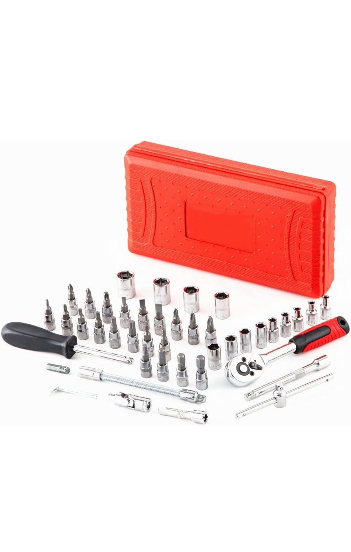46-Piece 1/4" Socket Set with Ratchet