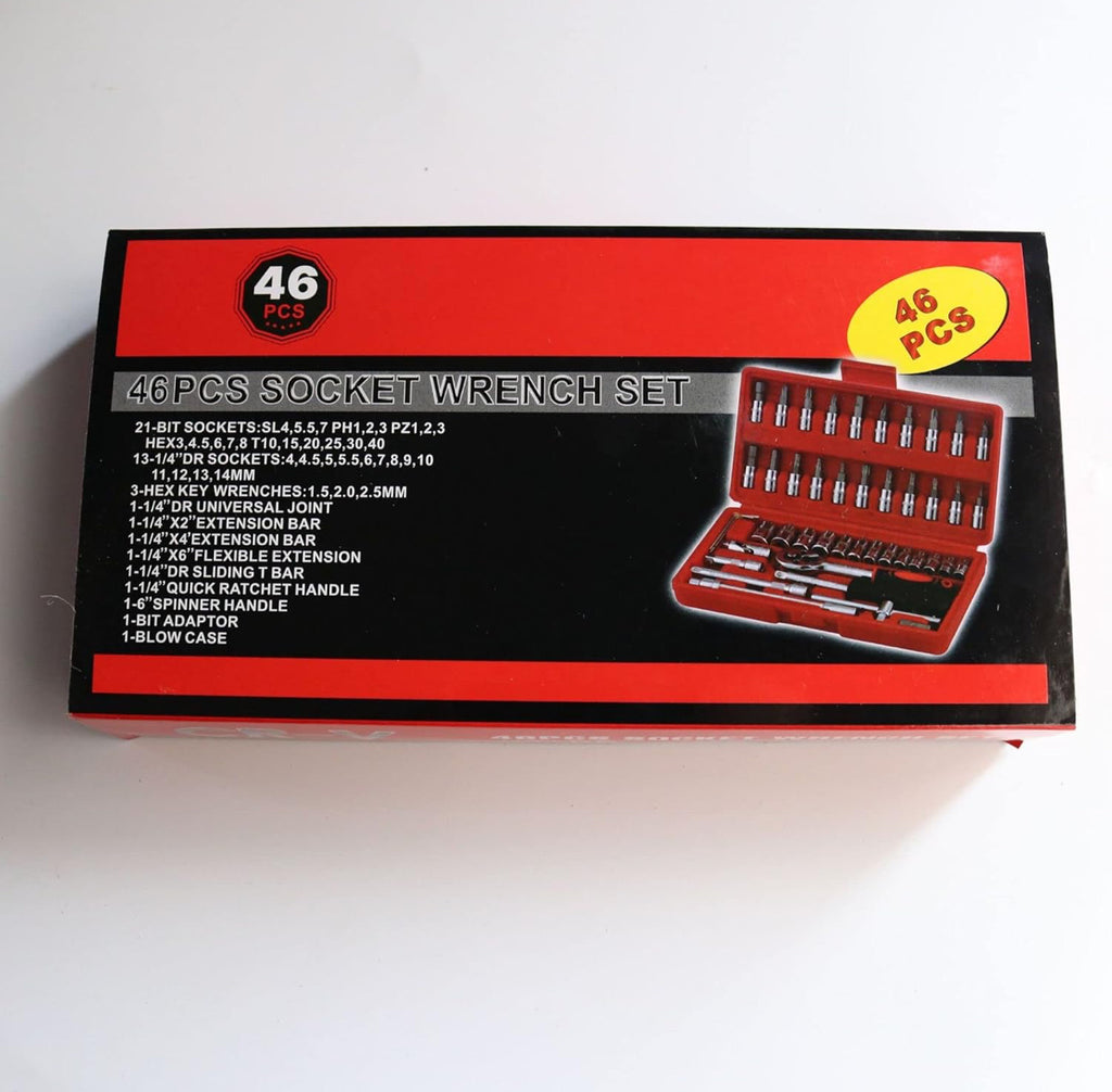 46-Piece 1/4" Socket Set with Ratchet