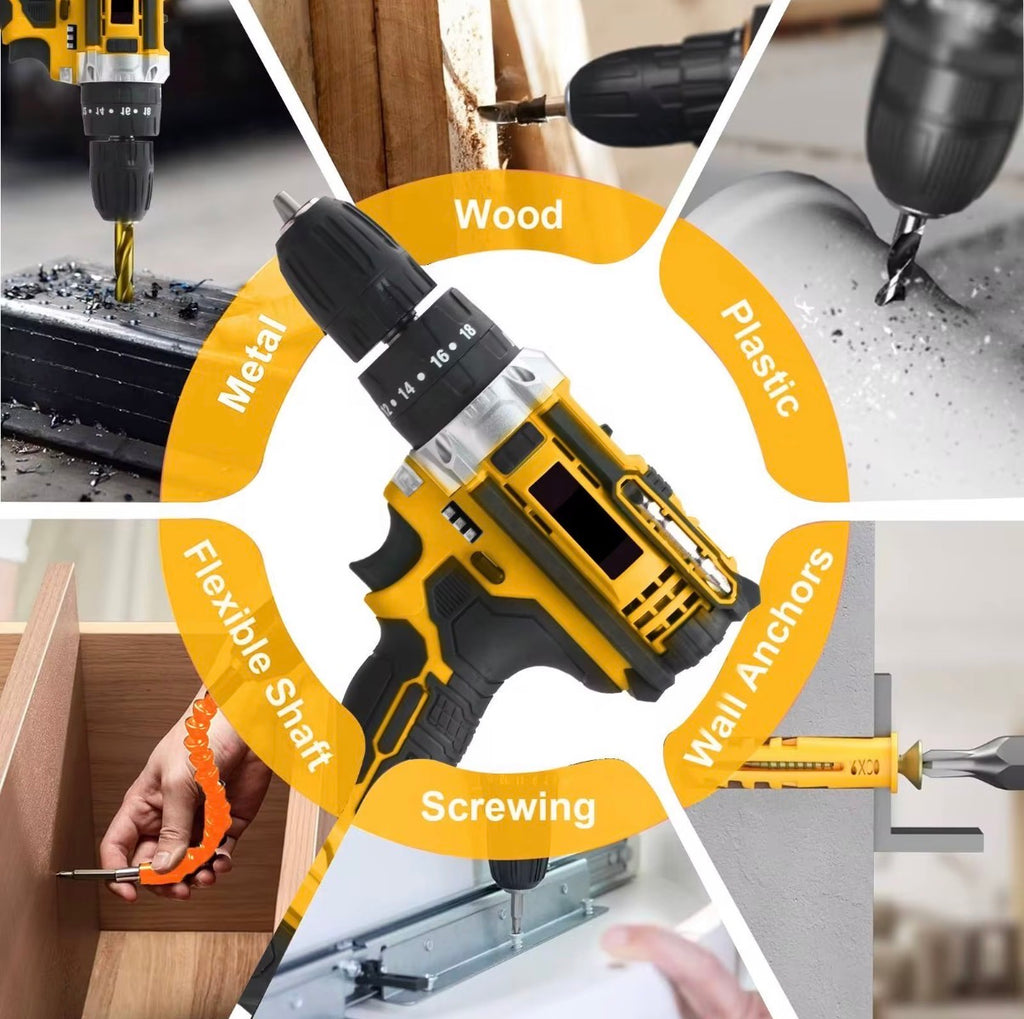 Cordless Drill Kit with 2 Batteries
