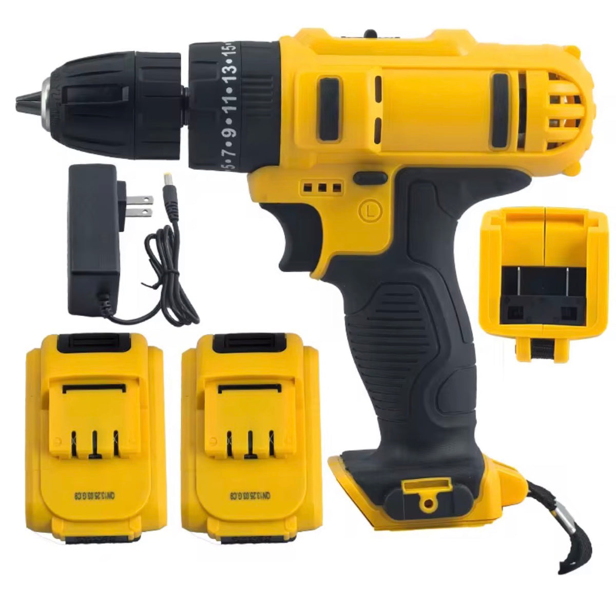 Cordless Drill Kit with 2 Batteries