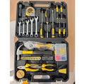 Tool Kit Set with Carrying Case, Hammer, Pliers, Wrenches, Screwdrivers, 3.0M Tape Measure, Yellow and Black