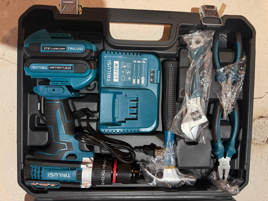 21V Drill Tool Set with Accessories