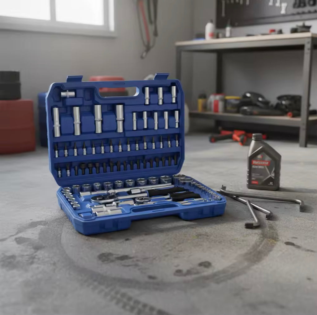 Socket Wrench Tool Set with Carrying Case, 94-Piece